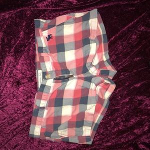 A&F plaid shorts